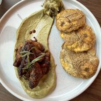 Prawns and Plantain Tostada  at Jam Delish in North London