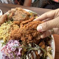 Fried chicken is made out of oyster mushroom 👌🏿  at Jam Delish in North London