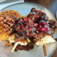 Jerk skewers at Jam Delish in North London