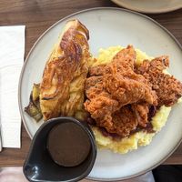 Spicy chicken and mash  at Jam Delish in North London