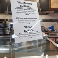 Burger options at Chargrill'd Eatery in Belconnen