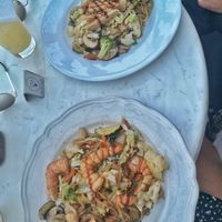 Rice noodle mit shrimps at Loving Hut in St Kanzian