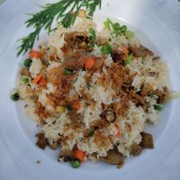 Kebab fried rice at Loving Hut in St Kanzian