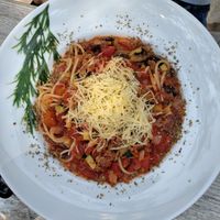 Spaghetti Vegetali at Loving Hut in St Kanzian