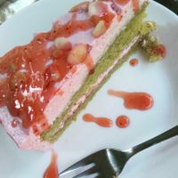 Best strawberry cake ever!! at Loving Hut in St Kanzian