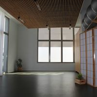 The yoga & pilates room at La Clairière Bien-Etre in Pantin