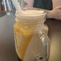 Vegan caramel and chocolate milkshake at Cafe Napoleon in Warners Bay