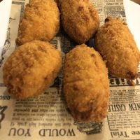 Croquetas de no-pollo at Mitica la Vella in Terrassa