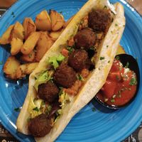 Hostia, pilotes! (Albóndigas herua con calabaza al curry) at Mitica la Vella in Terrassa