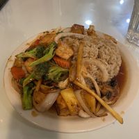 "heavenly nuggets", but the nuggets are replaced with tofu  at Loving Hut in Tampa