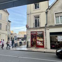 Outside the restaurant   at Tex A Way  in Dijon