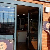Front door at Cafe Zero + Purely Vegan Bistro in Bridgnorth