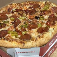 Vegan spicy Italian   at Toppers Pizza in Mankato