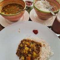 Vegan curry at Natural Cafe in Mallorca