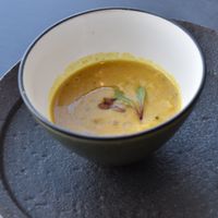 Pumpkin soup at Nirvana New York in Tokyo