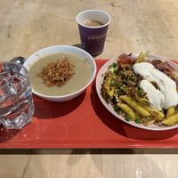 Soup of the day and some side salad  at Studio Kipsari in Espoo