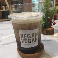 Iced mocha at Began Vegan in Bangkok