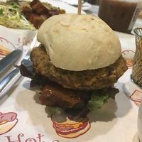 Burger at Began Vegan in Bangkok