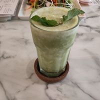 Detoxifying herbal smoothie at Began Vegan in Bangkok