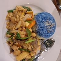 Pad pong curry at Began Vegan in Bangkok