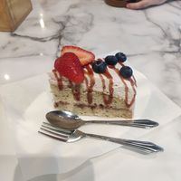Strawberry cake at Began Vegan in Bangkok