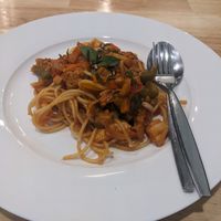 Spaghetti with Tomato Sauce at Began Vegan in Bangkok