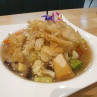 Rad na? - can't remember dish name it was a brown gravy veg dish, kinda reminded me of Japanese flavouring, it was okay some nice tofu skin but no noodles or carb, part of recs at Began Vegan in Bangkok