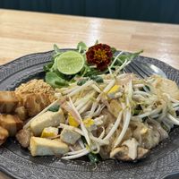 Pad Thai- the pork was the highlight   at Began Vegan in Bangkok