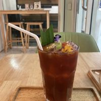Thai lime tea  at Began Vegan in Bangkok