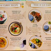 Menu page at Began Vegan at Began Vegan in Bangkok