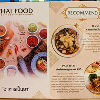 Menu page at Began Vegan at Began Vegan in Bangkok