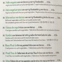 Menú vegano 2/2 at Sawadika in Zaragoza