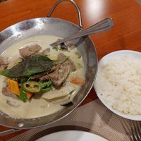 Pb beef green curry at Sawadika in Zaragoza