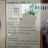 Menu of the day at Sawadika in Zaragoza