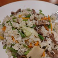 Arroz frito con verduras y ternera vegana at Sawadika in Zaragoza