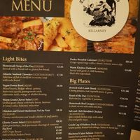 Menu at Danny Mann Pub in Killarney