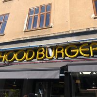 sign at Hood Burger in Ljubljana