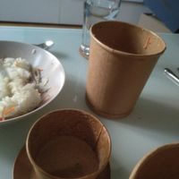 Recycled packing at Vy in Hamburg