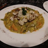 Ylang Ylang Curry with Tofu at Ylang Ylang Beach Resort Restaurant in Montezuma