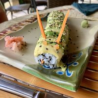 Caterpillar roll at Ylang Ylang Beach Resort Restaurant in Montezuma