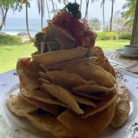 Nachos with a view at Ylang Ylang Beach Resort Restaurant in Montezuma