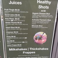 Drinks Menu at Frocals Kings Beach in Caloundra