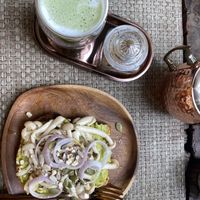 Bread, avocado, red onion and seeds   at The Road Less Travelled in Koh Samui