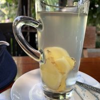 Ginger tea, 50 baht  at Shann Cafe  in Chiang Rai