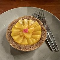 Peach tart  #Veganuary at Shann Cafe  in Chiang Rai