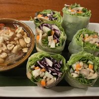 Fresh spring rolls  at Shann Cafe  in Chiang Rai