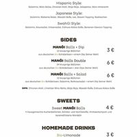 Menu at Venu Mangi in Saarbrucken