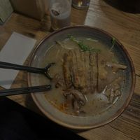 Ramen com “pato frito (de seitan)"  at Kaoo in Vienna