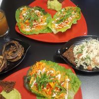 Tacos and alfredo noodles at Rawk Star Cafe and Marketplace in Oldsmar