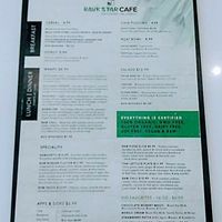 Menu from The Rawk Star Cafe at Rawk Star Cafe and Marketplace in Oldsmar
